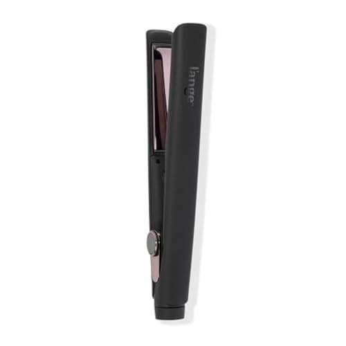 L'ANGE HAIR Titanium 2-in-1 Flat Iron & Curler | Best for All Hair Types | Dual Voltage Travel Iron (Black)