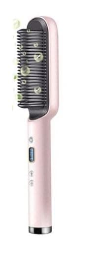 Professional Hair Straightener Brush with Negative Ions & LED Display