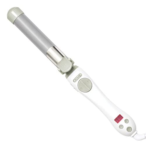 Beachwaver S1.25 Rotating Curling Iron - White | Ceramic Auto-Shut Off | Dual Voltage
