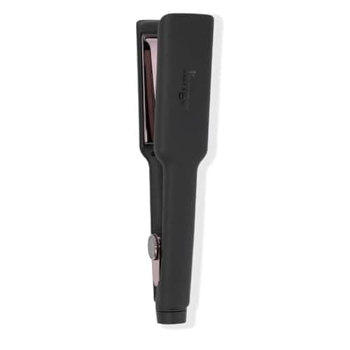 L'ANGE HAIR Titanium 2-in-1 Flat Iron & Curler | Best for All Hair Types | Dual Voltage Travel Iron (Black)
