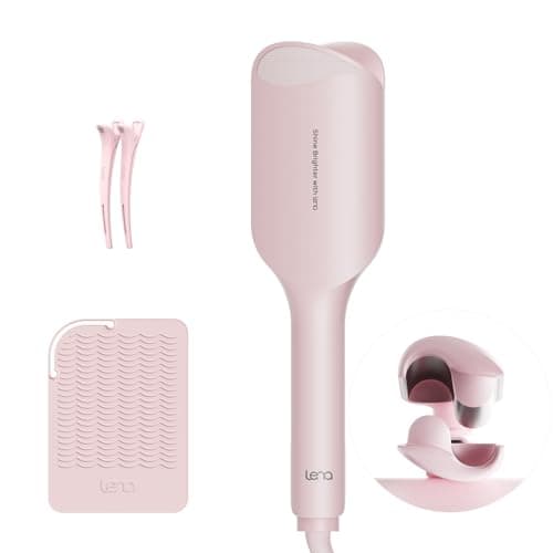 LENA S12 Beach Waver Curling Iron, 2-Barrelanti-Scald Protection, Dual Voltage