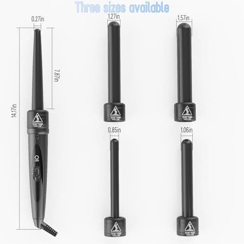 5-in-1 Ceramic Tourmaline Curling Iron Set for All Hair Types
