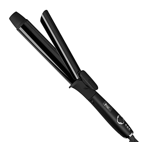1.25 Inch Clip Curling Iron with Clipped Tourmaline Barrel up to 450°F (Black)