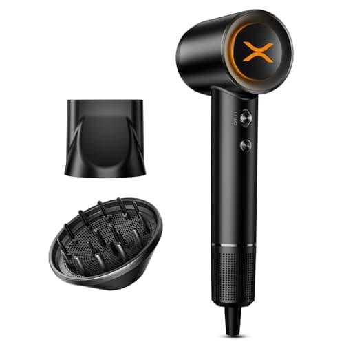 110,000 RPM Ionic Hair Dryer with 200M Negative Ions, Fast & Quiet Thermo-Control Dryer