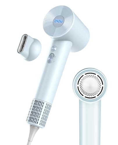 Negative Ionic Hairdryer for Curly Hair, High-Speed 110, 000 RPM Motor, Fast Drying & Quiet