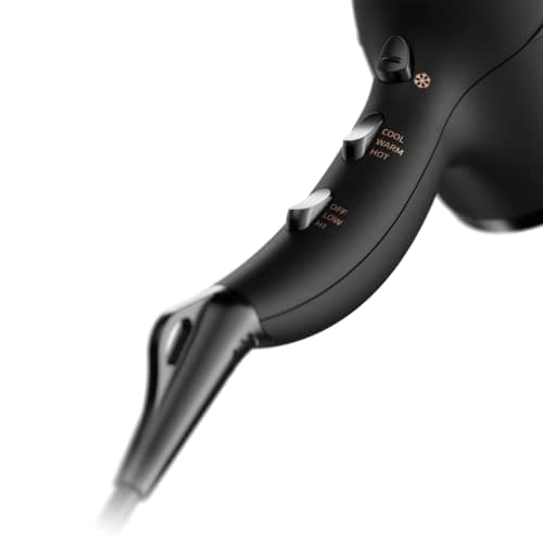 Andis 1875-Watt Tourmaline Ceramic Ionic Hair Dryer, Fast & Quiet, Black