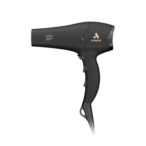 Andis 1875-Watt Tourmaline Ceramic Ionic Hair Dryer, Fast & Quiet, Black