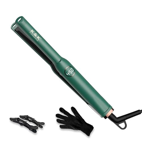 Mini Ionic Tourmaline Ceramic 0.5 inch Swivel Hair Straightener (Green)