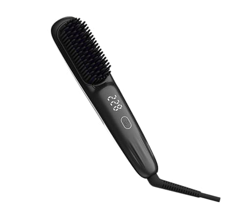 2-in-1 Hot Comb & Straightening Brush for Frizz-Free Hair – 9 Temp Settings, Up to 450℉