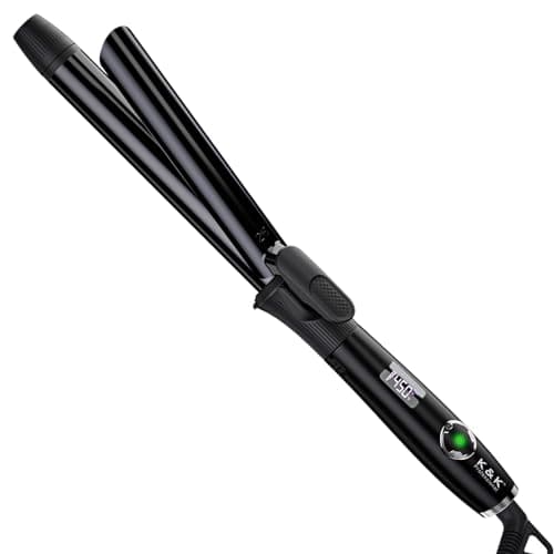 1.25 Inch Clip Curling Iron with Clipped Tourmaline Barrel up to 450°F (Black)
