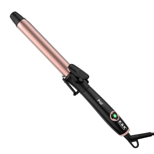1.25 Inch Clip Curling Iron with Clipped Tourmaline Barrel up to 450°F (Black)