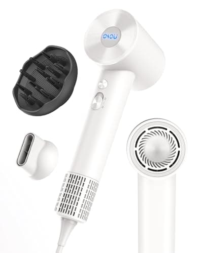 Negative Ionic Hairdryer for Curly Hair, High-Speed 110, 000 RPM Motor, Fast Drying & Quiet