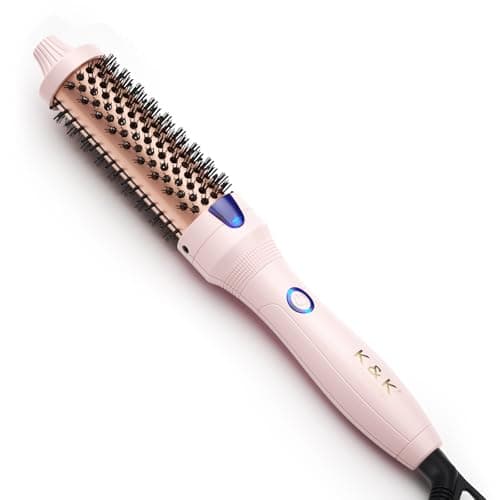 K&K 1.25 Inch Tourmaline Ionic Hot Brush for Loose & Volume Curls