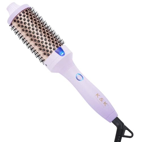 K&K Thermal 1.5 Inch Ionic Heated Round Brush for Shine and Smoothness