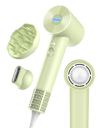 Negative Ionic Hairdryer for Curly Hair, High-Speed 110, 000 RPM Motor, Fast Drying & Quiet