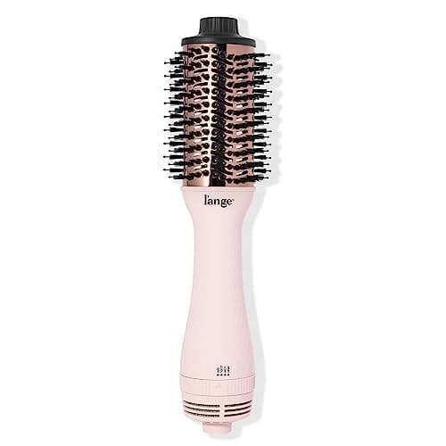 L'ANGE HAIR Le Volume 2-in-1 Titanium Blow Dryer Brush | Smooth, Frizz-Free Hair (Blush - 60mm)