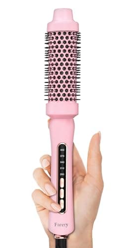 Farery Non-Blowing Heated Curling Brush, 1.75 inch, Adjustable Temp, Dual Voltage