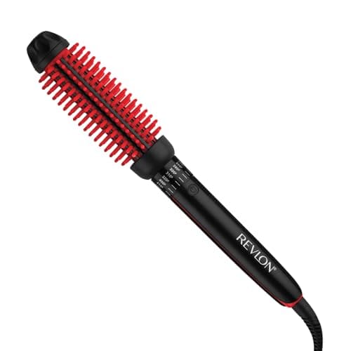 REVLON Heated Hair Brush | Fast Volume & Smooth Styles (Black/Pink)