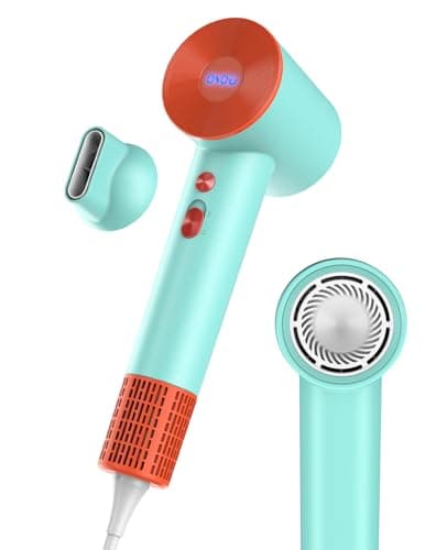 Negative Ionic Hairdryer for Curly Hair, High-Speed 110, 000 RPM Motor, Fast Drying & Quiet