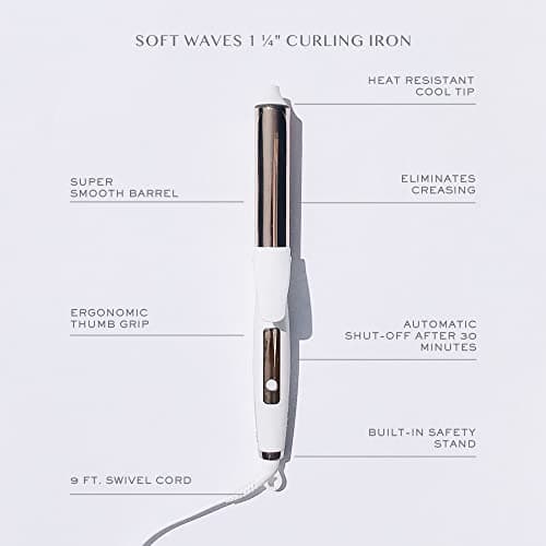Kristin Ess 1.1" Titanium Curling Iron for Beach Waves & Curls