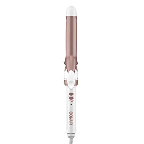 CONAIR Double Ceramic 1-Inch Curling Iron Classic Curls Short to Long Hair