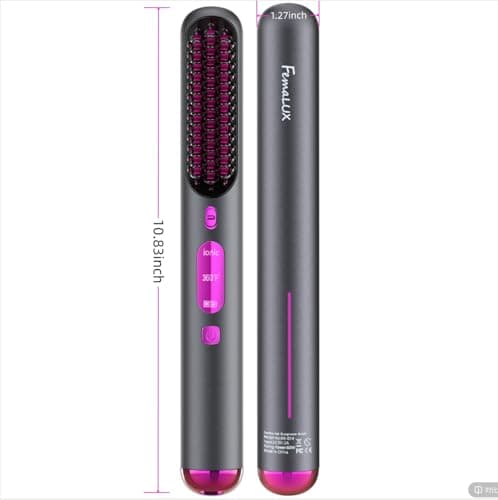 Portable Cordless Hair Straightener for Women, 10s Fast Heating, Plasma Ionic Tech