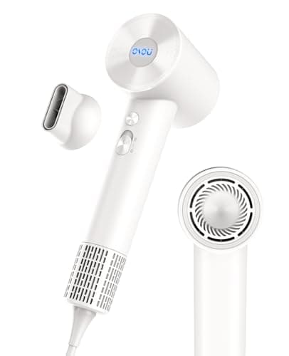 Negative Ionic Hairdryer for Curly Hair, High-Speed 110, 000 RPM Motor, Fast Drying & Quiet