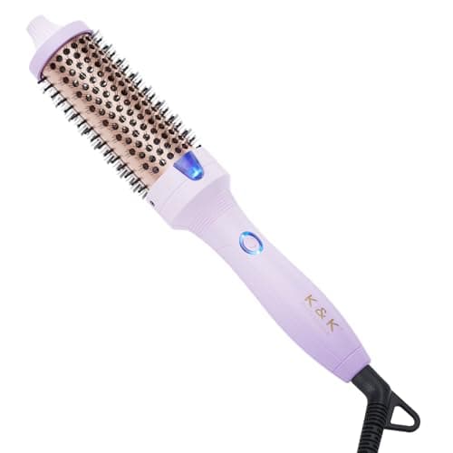K&K Thermal 1.5 Inch Ionic Heated Round Brush for Shine and Smoothness