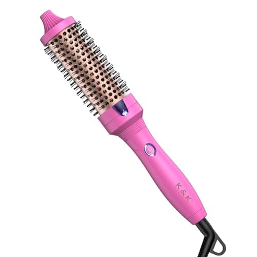K&K Thermal 1.5 Inch Ionic Heated Round Brush for Shine and Smoothness