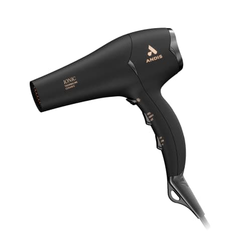 Andis 1875-Watt Tourmaline Ceramic Ionic Hair Dryer, Fast & Quiet, Black