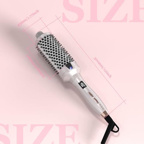 K&K Thermal Brush - 1.7 inch Heated Round for Volume & Straightening/Curling