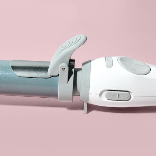 Beachwaver S1.25 Rotating Curling Iron - White | Ceramic Auto-Shut Off | Dual Voltage