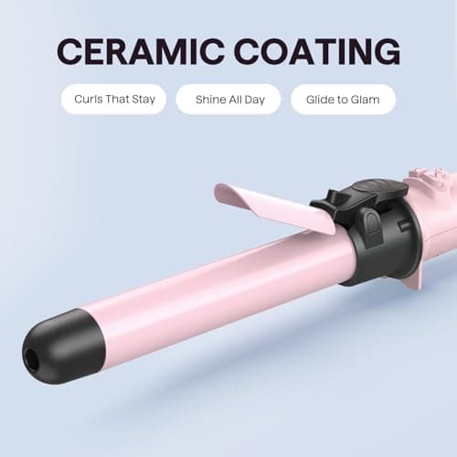 Wavytalk 1 Inch Automatic Curling Iron, 430℉ Pale Pink