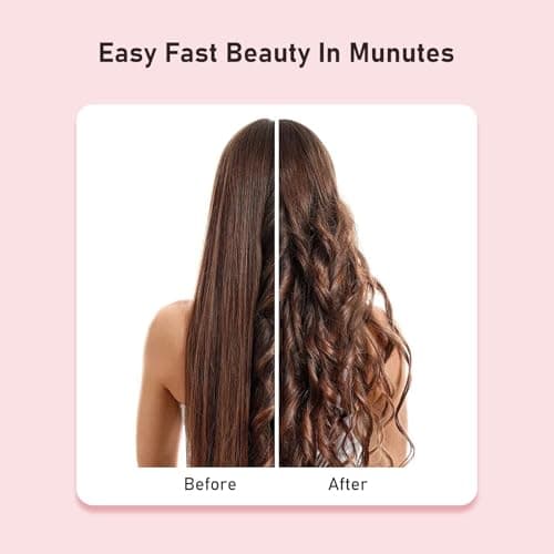 Automatic 1 Inch Curling Iron - Fast & Effortless Beach Waves for All Hair Types