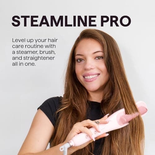 Wavytalk Pro Steamline 3-in-1 HairStraightening Brush Reduces Damage Nourishes