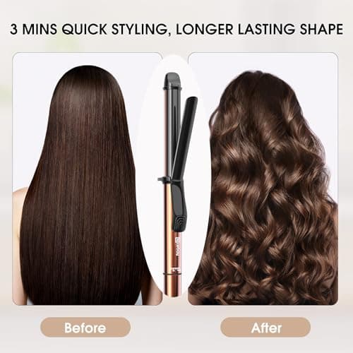 Nicebay 1 Inch Ceramic Coating Curling Iron, Fast Heat to 430°F, LED Temp Display, Worldwide Voltage, Auto-Off