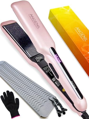 ANGENIL Professional Silicone Heat Mat & Cover for Hair Straighteners, Curling Irons and More, Grey