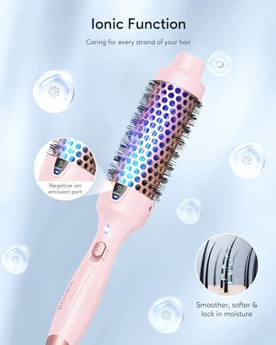 WavyTalk Blowout Express Thermal Brush with Cool Curl Airflow Pink