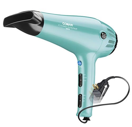 CONAIR 1875W Retractable Cord Keeper Blow Dryer, Pink