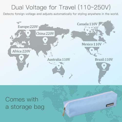 Webeauty Cordless Hair Straightener Brush - 200M Negative Ions, Fast Heating, Dual Voltage USB Rechargeable