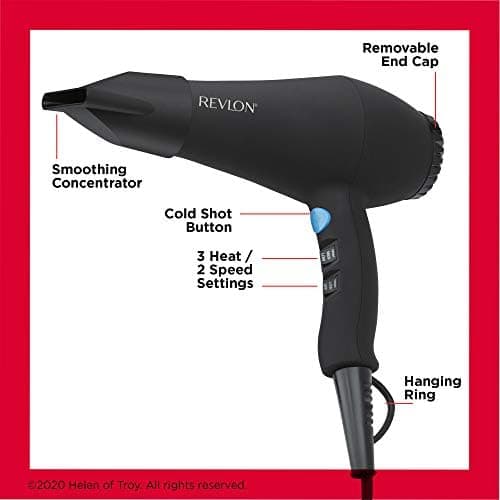 REVLON 1875W Smooth Brilliance AC Motor Hair Dryer for Shine & Smoothness
