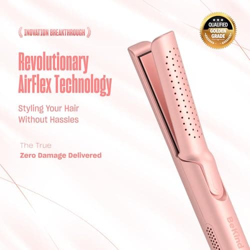 BeKind Flex 360° Airflex Hair Straightener & Curler, Peach