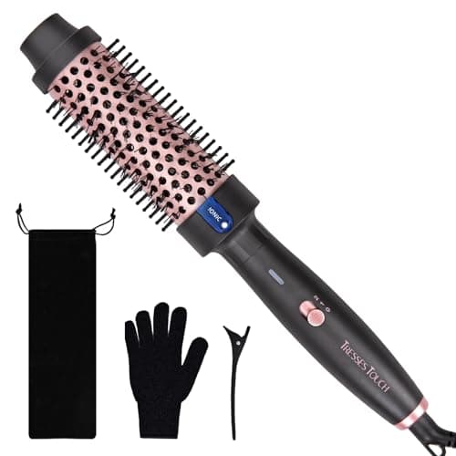 Rose Gold Thermal Round Curling Iron 1.5", 2 Settings, Tourmaline Ceramic, Negative Ion Technology