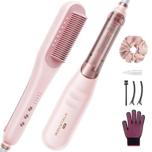 Wavytalk Pro Steamline 3-in-1 HairStraightening Brush Reduces Damage Nourishes