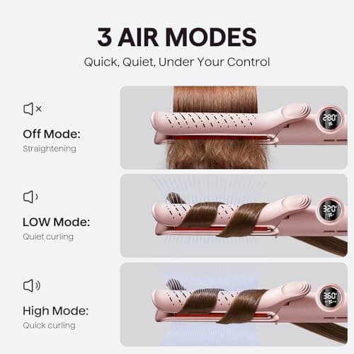Whirlwind Pro Wavytalk Airflow Styler, 3 Air Modes, LED Display, Anti-Scald Wand