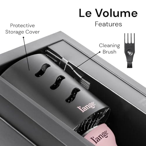 L'ANGE HAIR Le Volume 2-in-1 Titanium Blow Dryer Brush | Smooth, Frizz-Free Hair (Blush - 60mm)