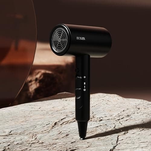 Funtin 1800w Professional Hair Dryer with Diffuser Brush for Women's Thick Curly Hair