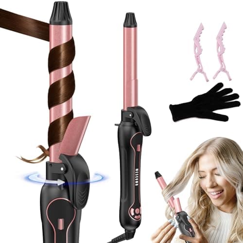 Automatic 1 Inch Curling Iron - Fast & Effortless Beach Waves for All Hair Types
