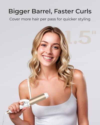 Dual-Voltage 110V-240V 1.5" Ceramic Curling Iron for Women - Europe Travel