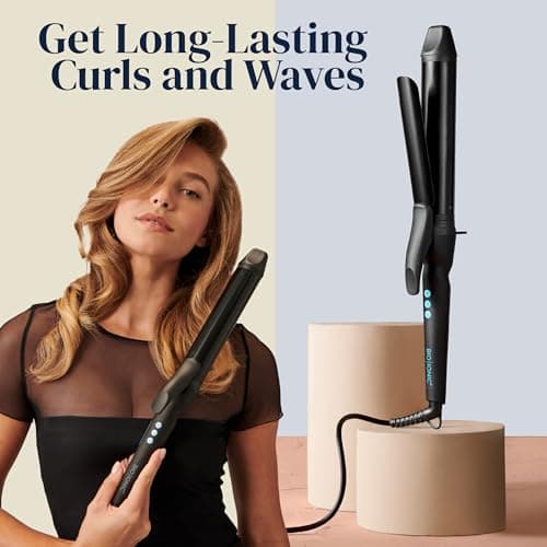 BIO IONIC Long Barrel Curling Iron with Moisture Heat & NanoIonic Technology
